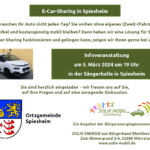 Plakat Spiesheim, 05.03.2024 Infoveranstaltung eCarSharing