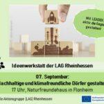 Plakat Einladung zur Ideenwerkstatt "Nachhaltige und klimafreundliche Dörfer gestalten"